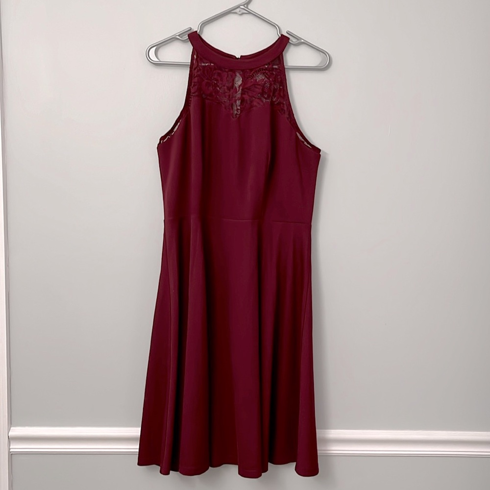 Burgundy dress
